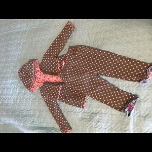 6-12m Green & Pink Polka Dot Matilda Jane Outfit